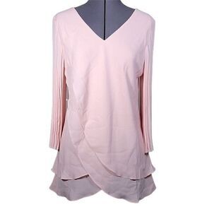 NWOT Laurie Felt Reversible Pleated Sleeve Blouse Sz XS